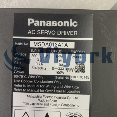 Panasonic MSDA013A1A AC SERVO DRIVE MINAS A-SERIES 100W 200V NEW